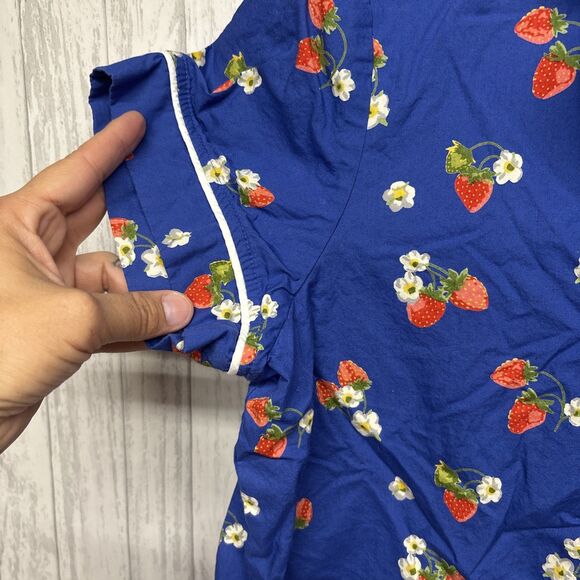Womens Size M Ella Simone Strawberry Print PJ Set EUC - Picture 4 of 7